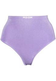 MSGM Slip mit Logo - Violett