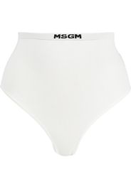 MSGM Slips mit hohem Bund - Weiß