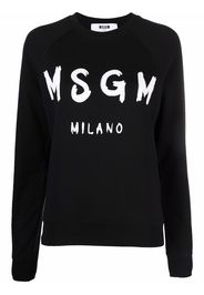 MSGM Sweatshirt mit Logo-Print - Schwarz