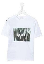 MSGM Kids T-Shirt mit grafischem Logo-Print - Weiß