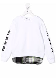 MSGM Kids logo crew-neck sweatshirt - Weiß