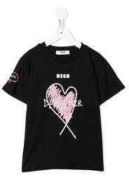 MSGM Kids logo-print short-sleeved T-shirt - Schwarz