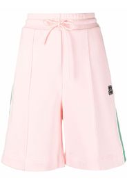 MSGM tape-detail flared track shorts - Rosa