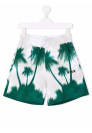 MSGM Kids palm tree-print shorts - Nude
