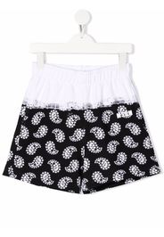 MSGM Kids paisley-print shorts - Weiß
