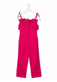 MSGM Kids ruffled straight-leg jumpsuit - Rosa