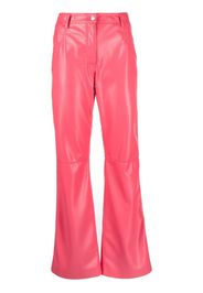 MSGM faux-leather straight-leg trousers - Rosa