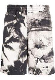 MSGM Joggingshorts mit grafischem Print - Schwarz