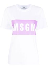MSGM T-Shirt mit Logo-Print - Weiß
