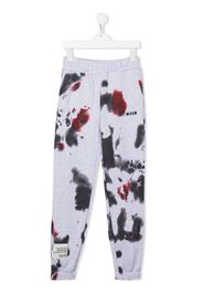 MSGM Kids paint-splatter detail track pants - Grau
