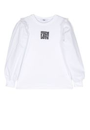 MSGM Kids frill-detail blouse - Weiß