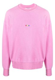 MSGM logo-embroidered fleece sweatshirt - Rosa