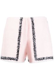MSGM frayed-edge tweed mini shorts - Rosa