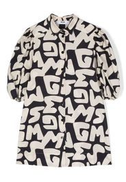 MSGM Kids Kleid mit Logo-Print - Schwarz