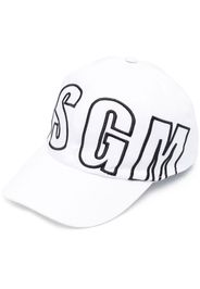 MSGM Baseballkappe mit Logo-Stickerei - Weiß