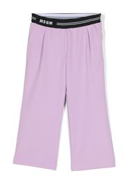 MSGM Kids logo-waistband track pants - Violett