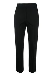 MSGM logo-waistband cropped trousers - Schwarz