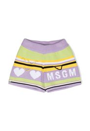 MSGM Kids knitted shorts - Violett