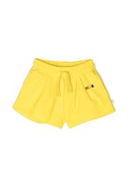 MSGM Kids embroidered-logo cotton shorts - Gelb