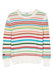 MSGM Kids multicolour cotton sweatshirt - Weiß