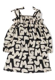 MSGM Kids all-over logo print dress - Nude