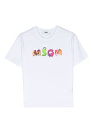 MSGM Kids T-Shirt mit Logo-Print - Weiß