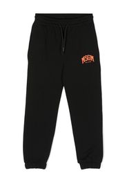 MSGM Kids logo-print cotton track pants - Schwarz