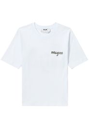 MSGM T-Shirt mit Logo-Print - Weiß