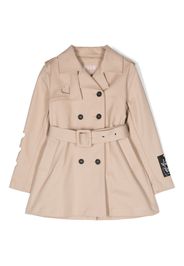 MSGM Kids cut-out hearts trench coat - Nude