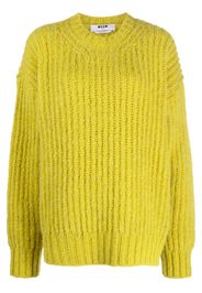 MSGM chunky-knit crew-neck jumper - Gelb