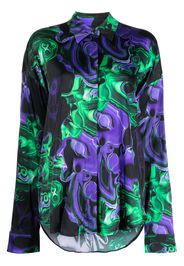 MSGM graphic-print long-sleeve shirt - Violett