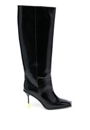 MSGM 110mm patent leather boots - Schwarz