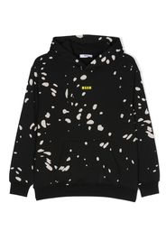 MSGM Kids logo-print cotton hoodie - Schwarz
