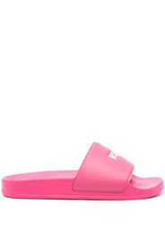 MSGM embossed-logo slides - Rosa