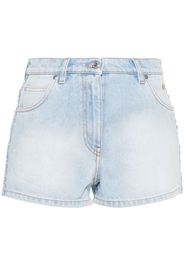 MSGM logo-embroidered denim shorts - Blau