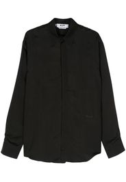 MSGM Hemd mit spitzem Kragen - Schwarz