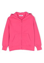 MSGM Kids Kapuzenjacke mit Logo-Print - Rosa