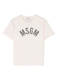 MSGM Kids T-Shirt mit Logo-Print - Weiß