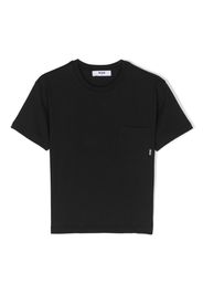 MSGM Kids T-Shirt mit aufgesetzter Tasche - Schwarz