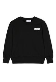 MSGM Kids Sweatshirt mit Logo-Print - Schwarz