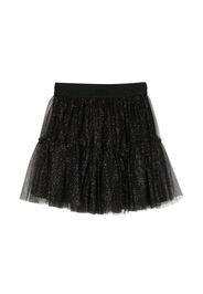MSGM Kids glitter tulle skirt - Schwarz