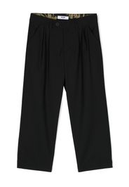 MSGM Kids pleat-detailed straight-leg trousers - Schwarz