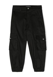 MSGM Kids stretch-cotton cargo trousers - Schwarz