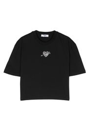 MSGM Kids crystal-embellished T-shirt - Schwarz