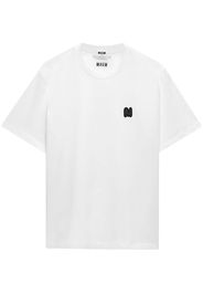 MSGM T-Shirt mit Logo-Applikation - Weiß