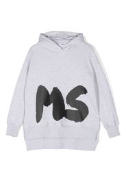 MSGM Kids Kleid mit Logo-Print - Grau