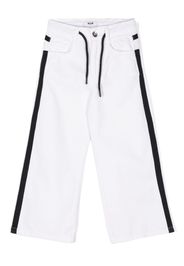 MSGM Kids Jeans mit Strass-Logo - Weiß