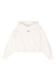 MSGM Kids Hoodie mit Logo-Stickerei - Nude