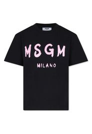 MSGM Kids logo-print T-shirt - Schwarz