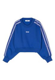MSGM Kids cropped sweatshirt - Blau